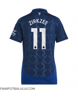 Manchester United Joshua Zirkzee #11 Tricou Fotbal Replică 2024-25 Femei Deplasare